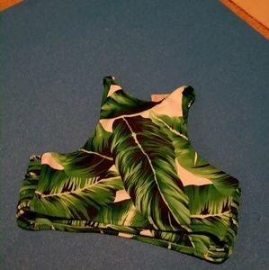Tropical swimsuit top